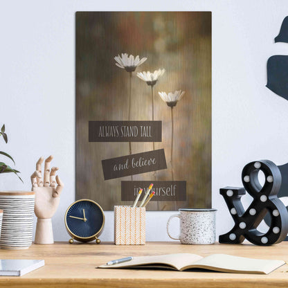 Luxe Metal Art 'Stand Tall' by Lori Deiter, Metal Wall Art,12x16