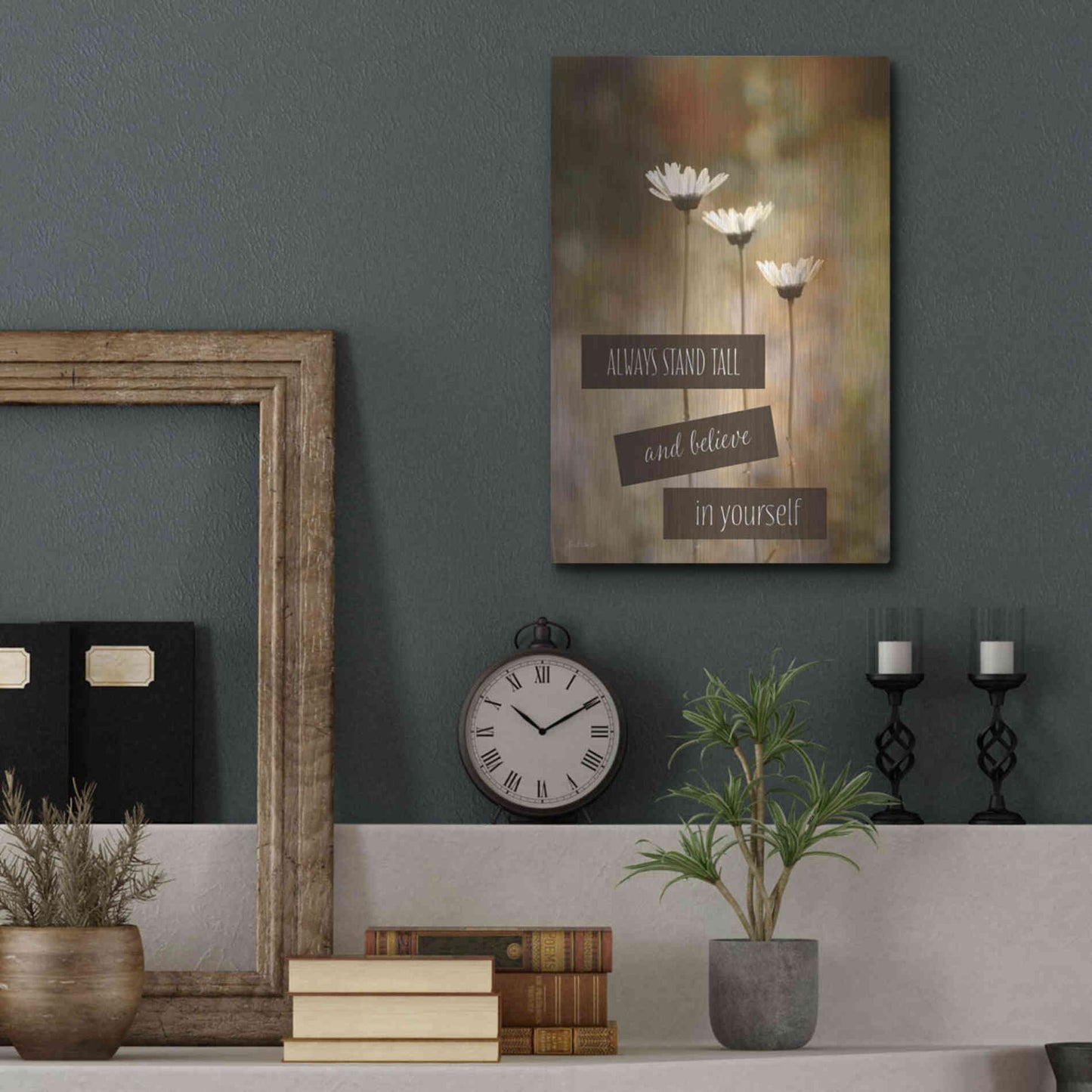 Luxe Metal Art 'Stand Tall' by Lori Deiter, Metal Wall Art,12x16