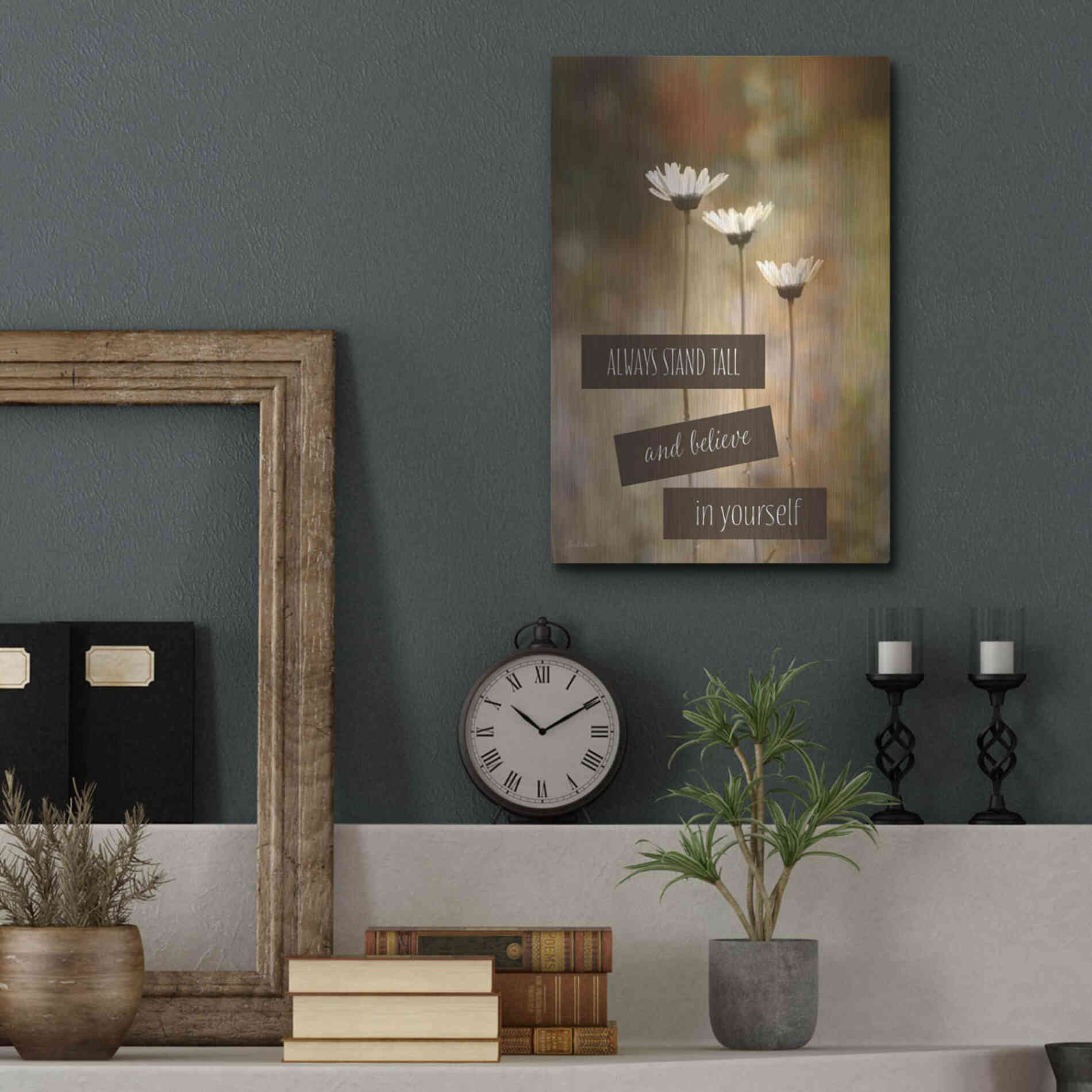 Luxe Metal Art 'Stand Tall' by Lori Deiter, Metal Wall Art,12x16