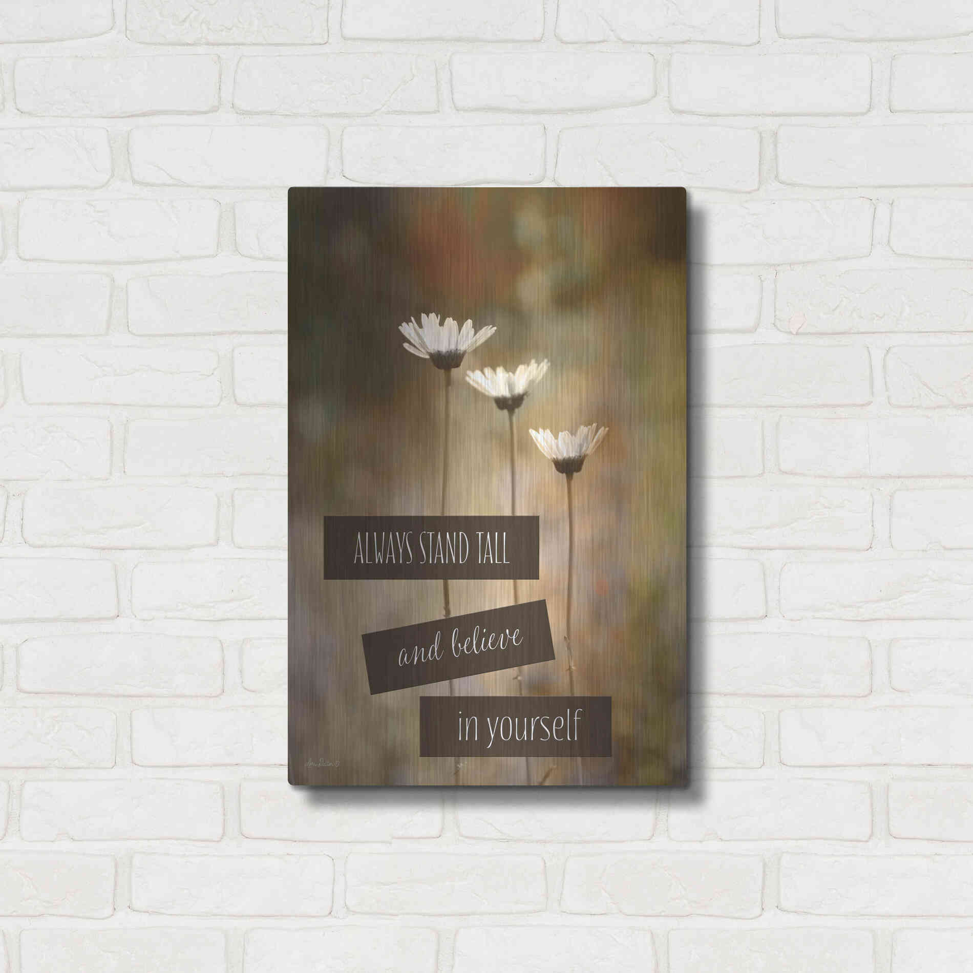 Luxe Metal Art 'Stand Tall' by Lori Deiter, Metal Wall Art,16x24