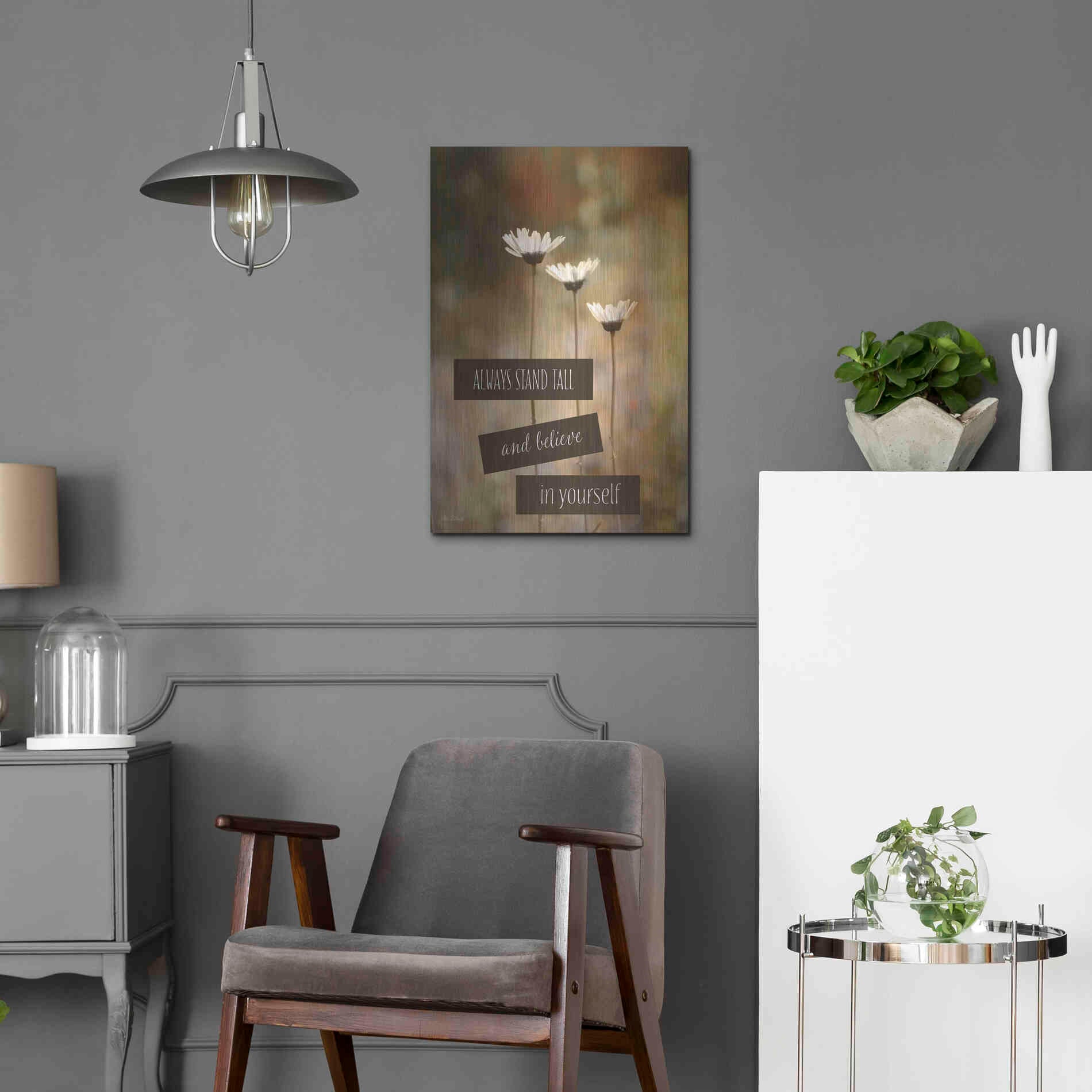 Luxe Metal Art 'Stand Tall' by Lori Deiter, Metal Wall Art,16x24
