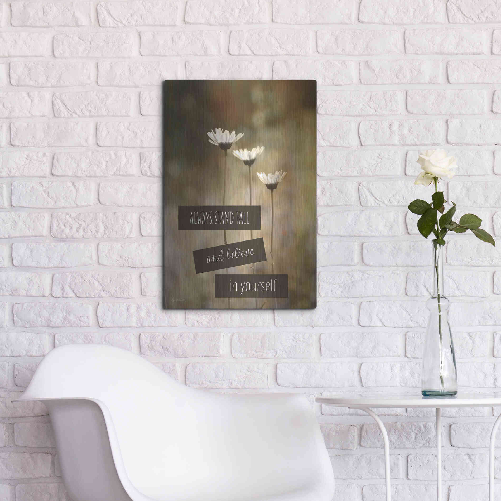 Luxe Metal Art 'Stand Tall' by Lori Deiter, Metal Wall Art,16x24