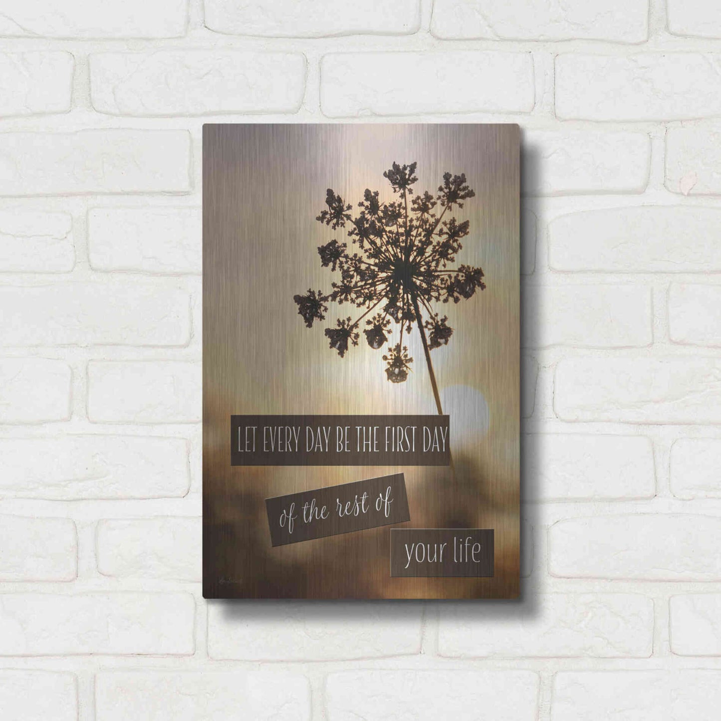 Luxe Metal Art 'The First Day' by Lori Deiter, Metal Wall Art,12x16