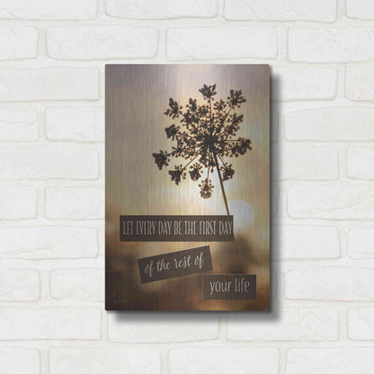 Luxe Metal Art 'The First Day' by Lori Deiter, Metal Wall Art,12x16