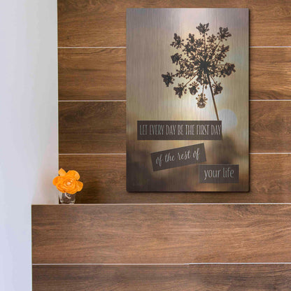Luxe Metal Art 'The First Day' by Lori Deiter, Metal Wall Art,12x16