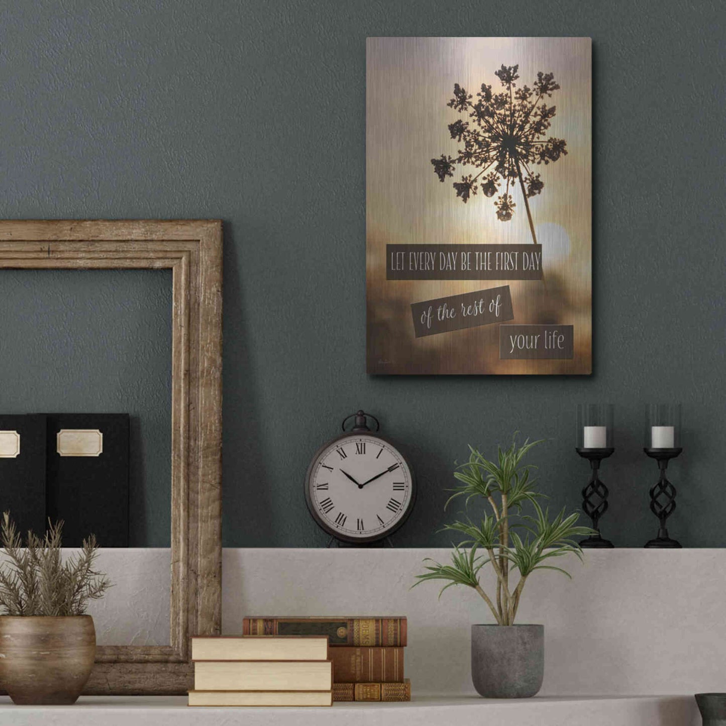 Luxe Metal Art 'The First Day' by Lori Deiter, Metal Wall Art,12x16