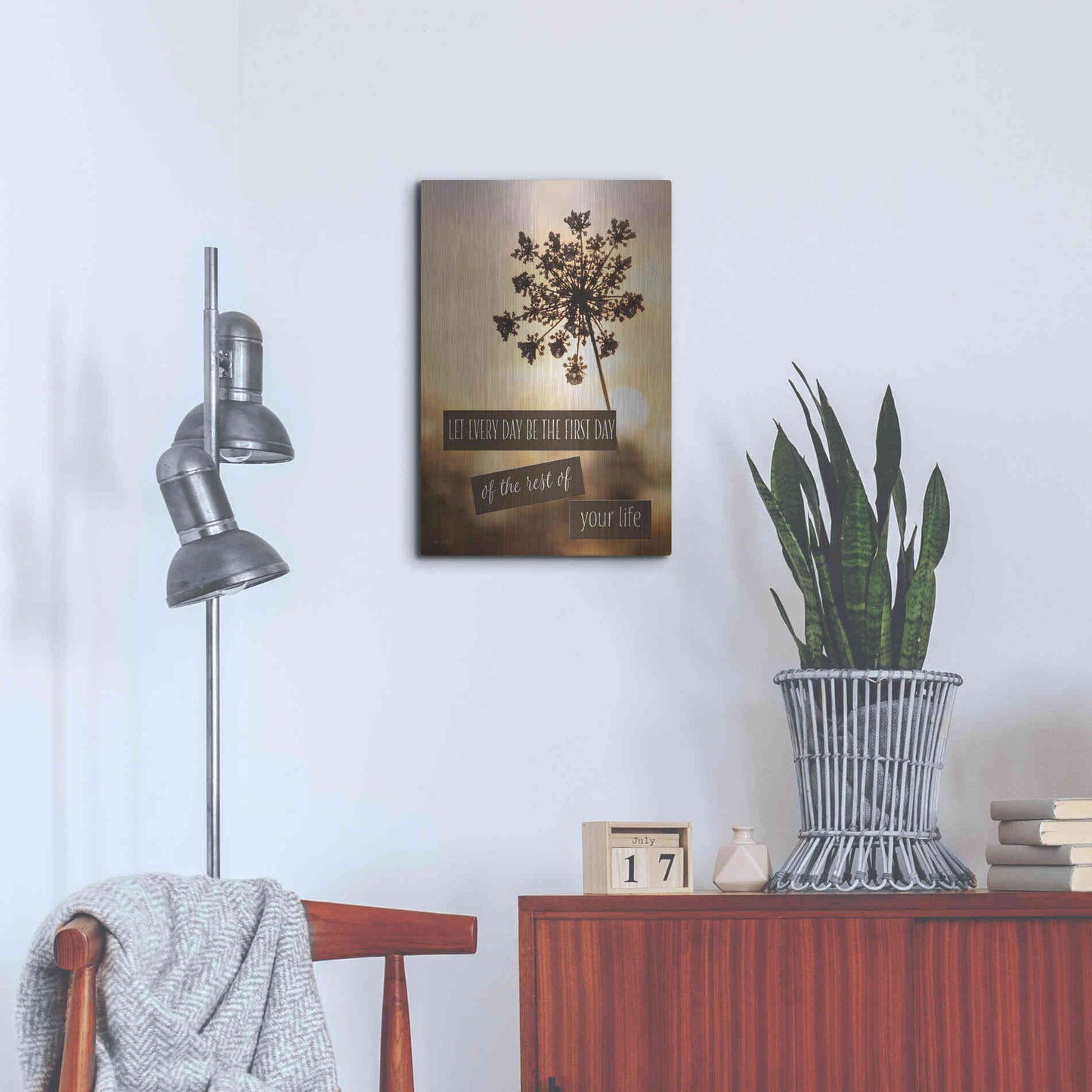 Luxe Metal Art 'The First Day' by Lori Deiter, Metal Wall Art,16x24