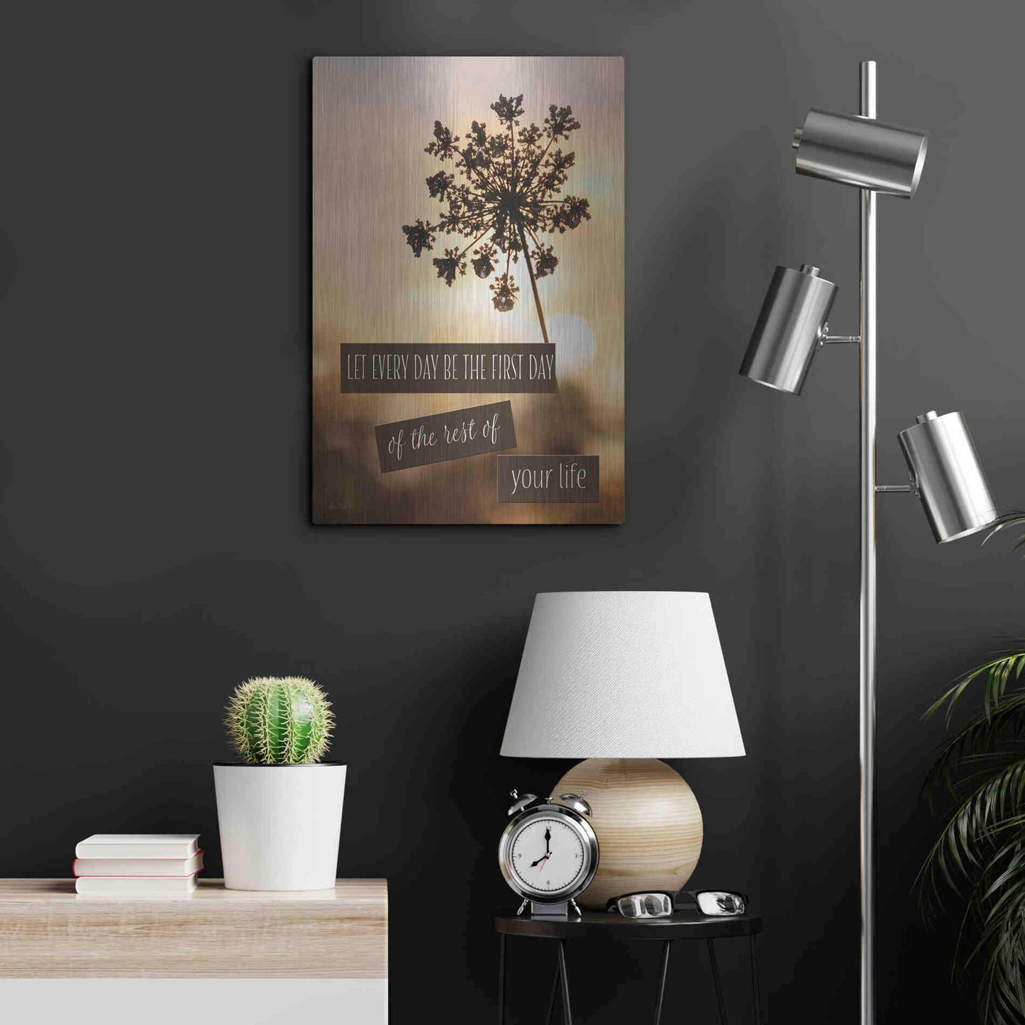 Luxe Metal Art 'The First Day' by Lori Deiter, Metal Wall Art,16x24