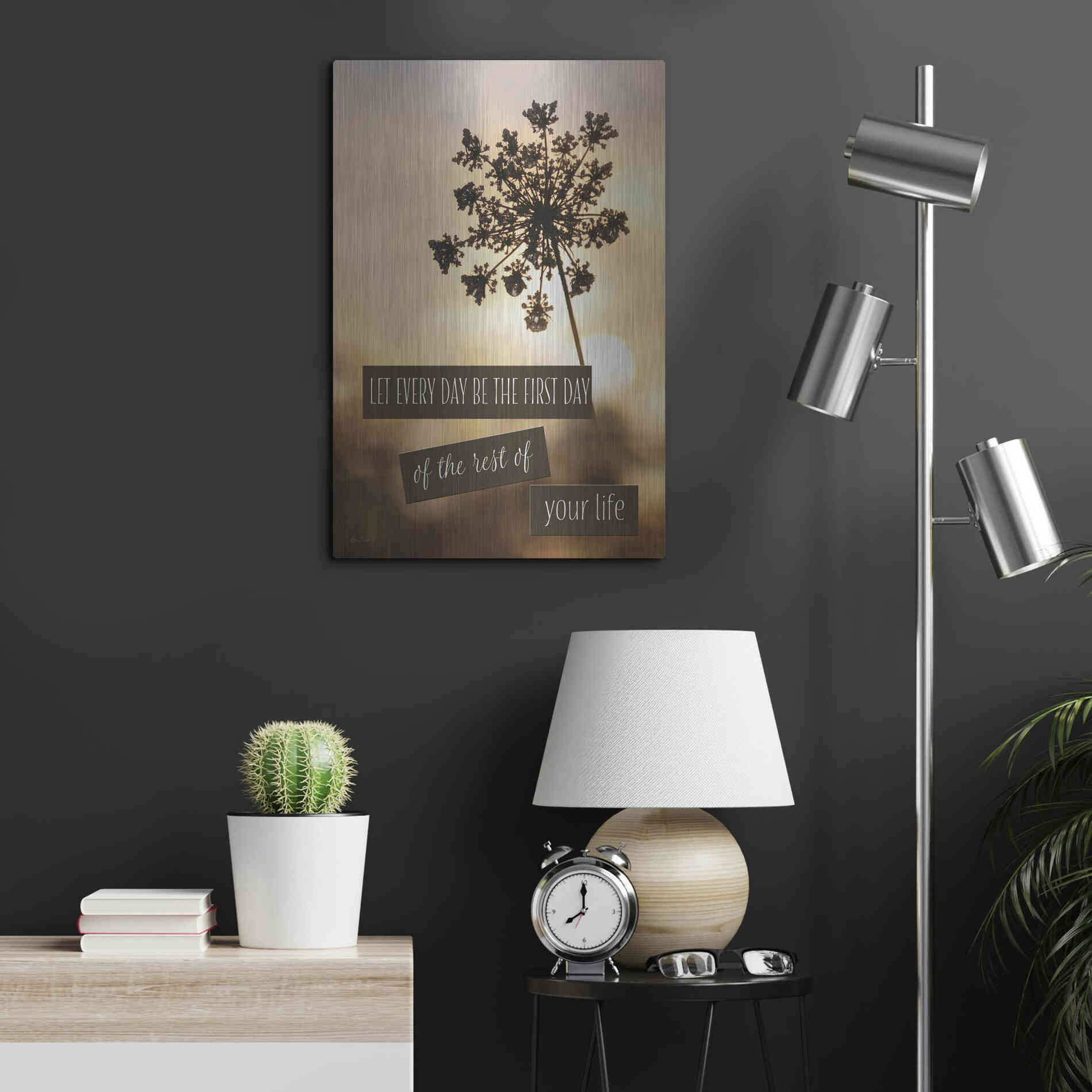 Luxe Metal Art 'The First Day' by Lori Deiter, Metal Wall Art,16x24