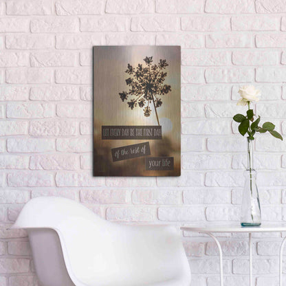 Luxe Metal Art 'The First Day' by Lori Deiter, Metal Wall Art,16x24