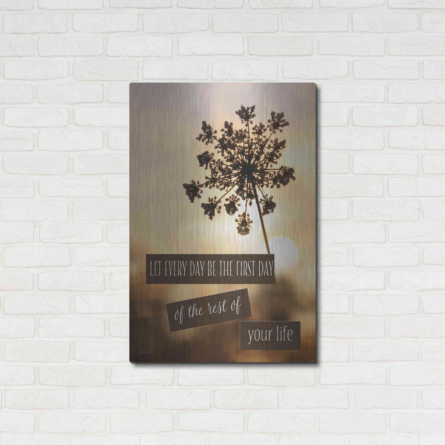 Luxe Metal Art 'The First Day' by Lori Deiter, Metal Wall Art,24x36
