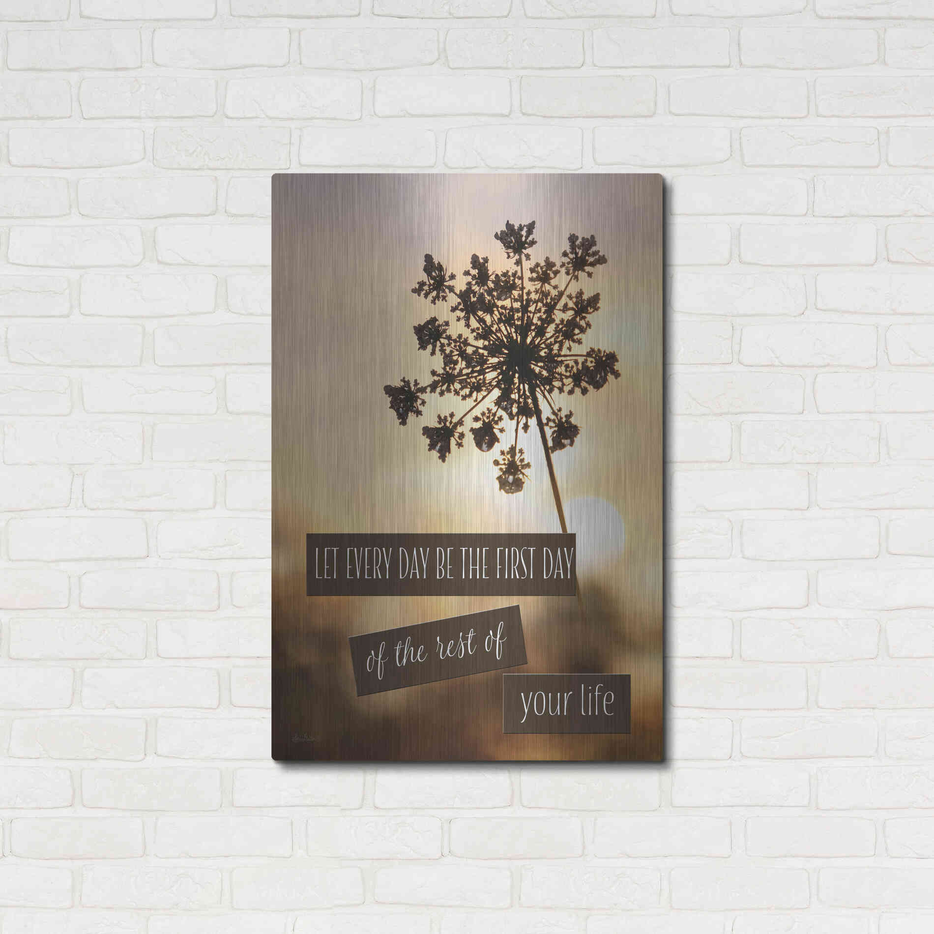 Luxe Metal Art 'The First Day' by Lori Deiter, Metal Wall Art,24x36
