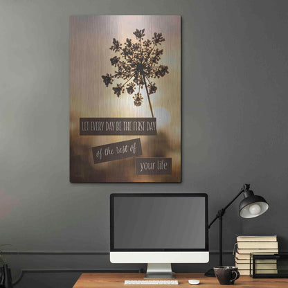 Luxe Metal Art 'The First Day' by Lori Deiter, Metal Wall Art,24x36