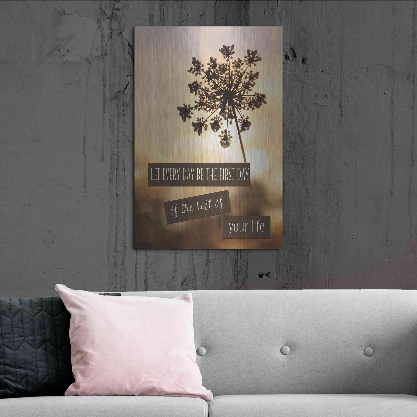 Luxe Metal Art 'The First Day' by Lori Deiter, Metal Wall Art,24x36