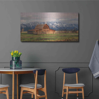 Luxe Metal Art 'Mormon Row II' by Lori Deiter, Metal Wall Art,48x24