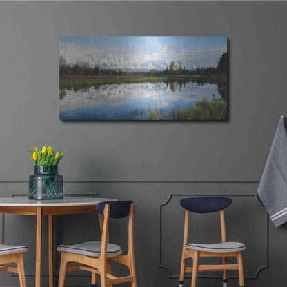 Luxe Metal Art 'Grand Teton Sunrise' by Lori Deiter, Metal Wall Art,48x24