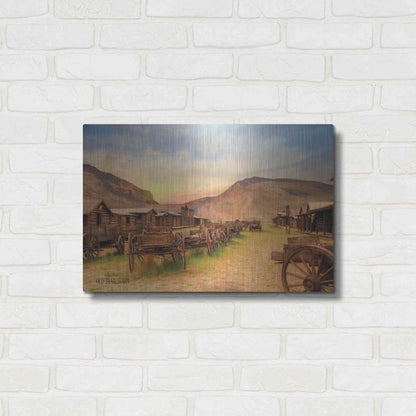 Luxe Metal Art 'Old Trail Town' by Lori Deiter, Metal Wall Art,24x16