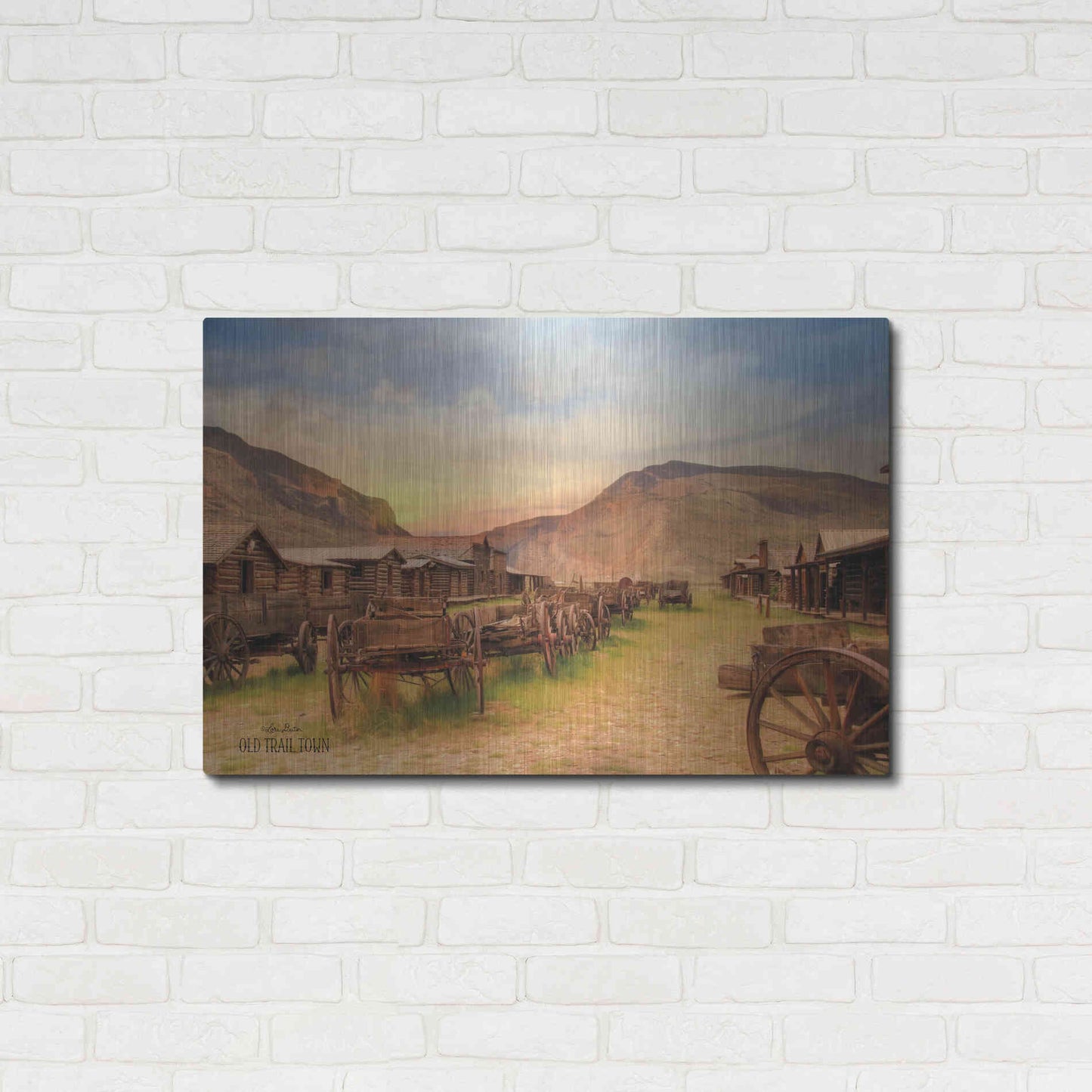 Luxe Metal Art 'Old Trail Town' by Lori Deiter, Metal Wall Art,36x24