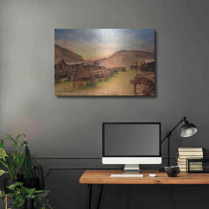 Luxe Metal Art 'Old Trail Town' by Lori Deiter, Metal Wall Art,36x24