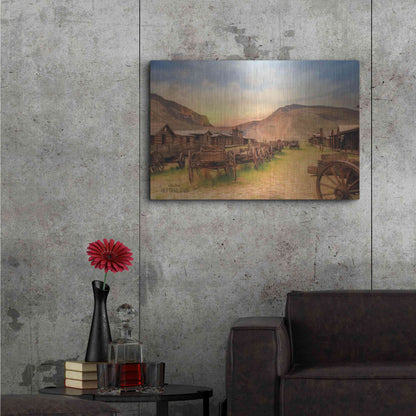 Luxe Metal Art 'Old Trail Town' by Lori Deiter, Metal Wall Art,36x24