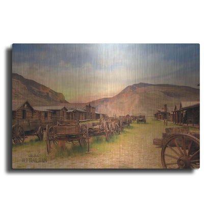 Luxe Metal Art 'Old Trail Town' by Lori Deiter, Metal Wall Art