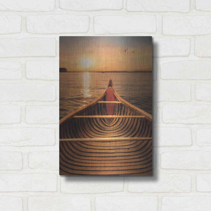 Luxe Metal Art 'Sunset on the Lake II' by Lori Deiter, Metal Wall Art,12x16