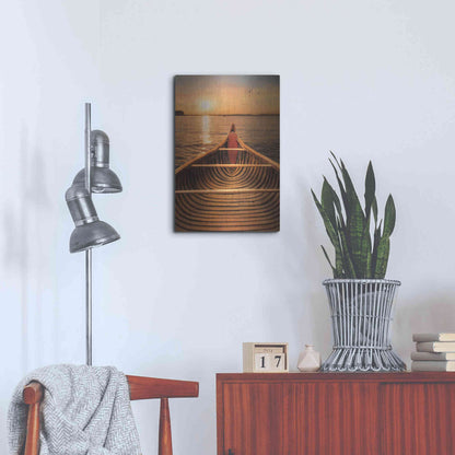 Luxe Metal Art 'Sunset on the Lake II' by Lori Deiter, Metal Wall Art,16x24
