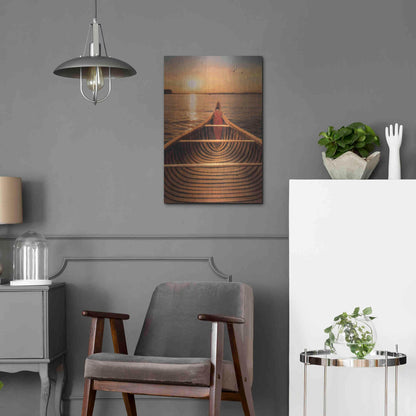 Luxe Metal Art 'Sunset on the Lake II' by Lori Deiter, Metal Wall Art,16x24