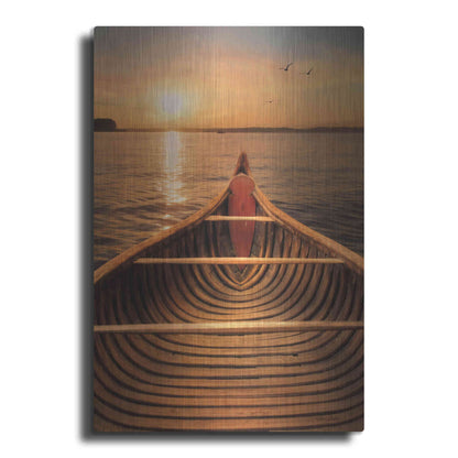 Luxe Metal Art 'Sunset on the Lake II' by Lori Deiter, Metal Wall Art