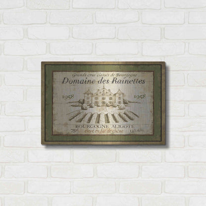 Luxe Metal Art 'French Wine Label III' by Daphne Brissonet, Metal Wall Art,24x16