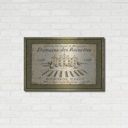 Luxe Metal Art 'French Wine Label III' by Daphne Brissonet, Metal Wall Art,36x24