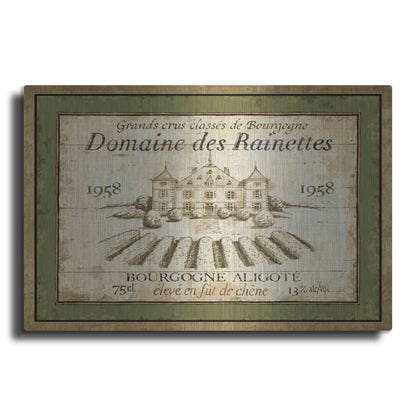 Luxe Metal Art 'French Wine Label III' by Daphne Brissonet, Metal Wall Art