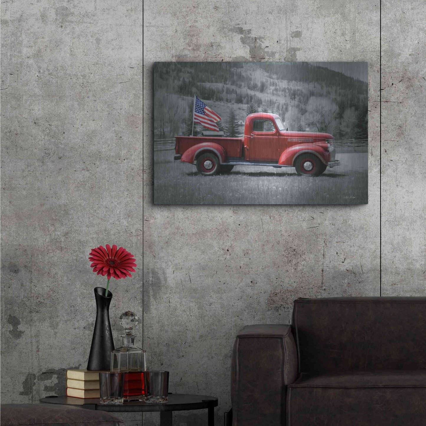 Luxe Metal Art 'American Made I' by Lori Deiter, Metal Wall Art,36x24