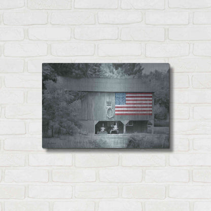 Luxe Metal Art 'Patriotic Farm I' by Lori Deiter Metal Wall Art,24x16