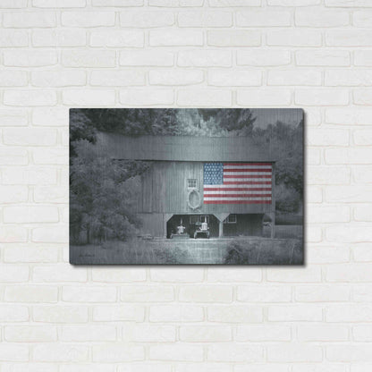 Luxe Metal Art 'Patriotic Farm I' by Lori Deiter Metal Wall Art,36x24