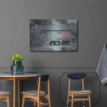 Luxe Metal Art 'Patriotic Farm I' by Lori Deiter Metal Wall Art,36x24