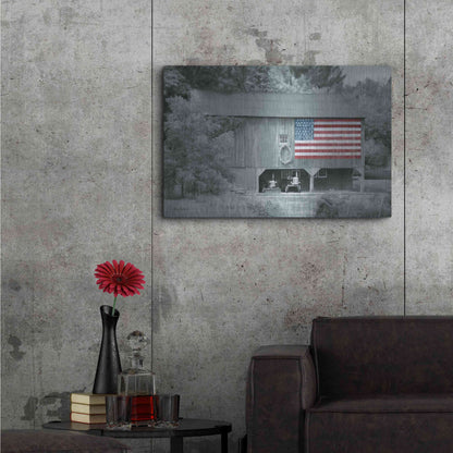 Luxe Metal Art 'Patriotic Farm I' by Lori Deiter Metal Wall Art,36x24