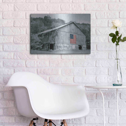 Luxe Metal Art 'Patriotic Farm II' by Lori Deiter Metal Wall Art,24x16