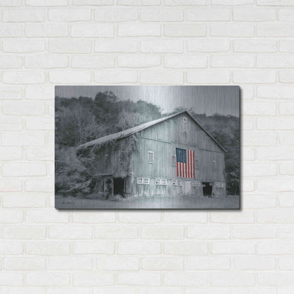Luxe Metal Art 'Patriotic Farm II' by Lori Deiter Metal Wall Art,36x24