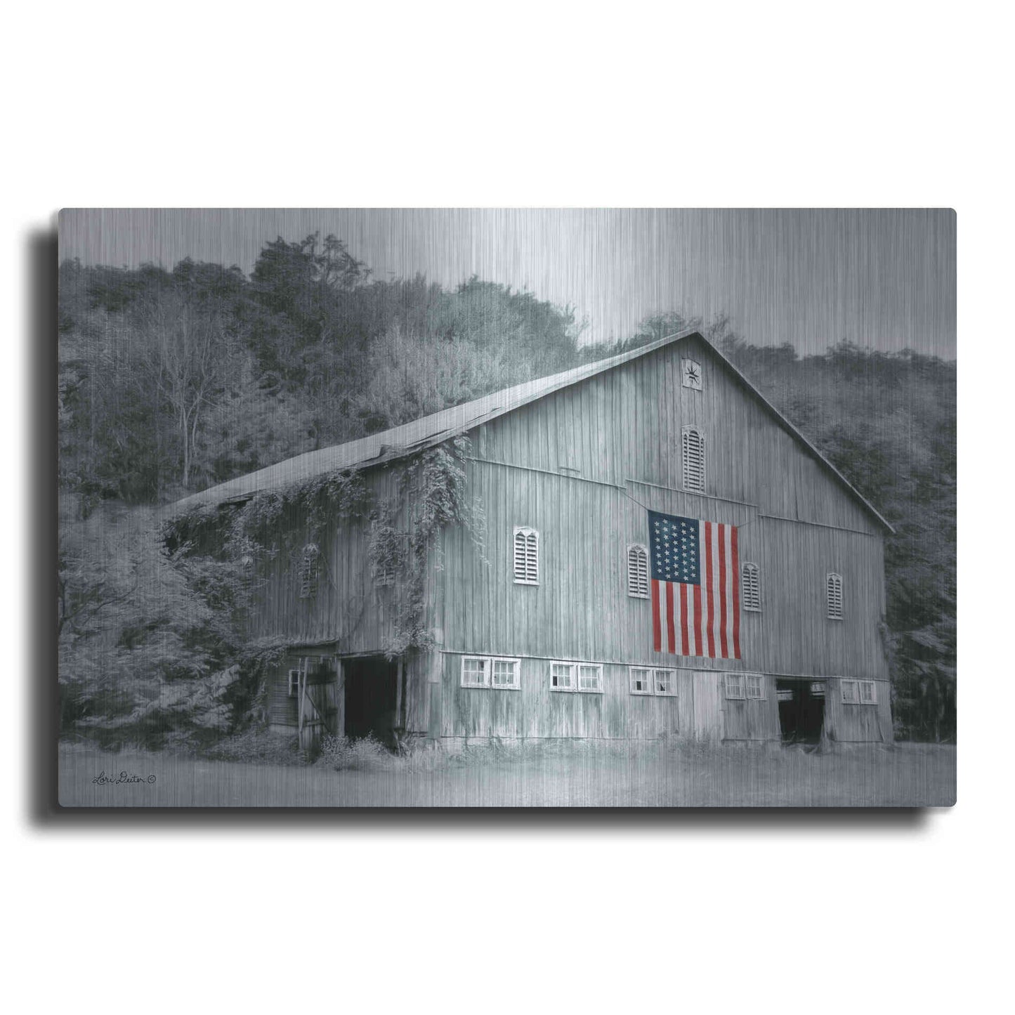 Luxe Metal Art 'Patriotic Farm II' by Lori Deiter Metal Wall Art