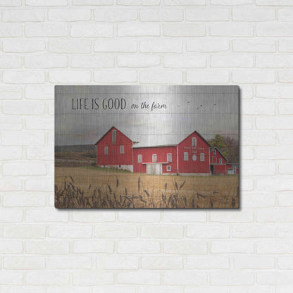 Luxe Metal Art 'Life is Good on the Farm' by Lori Deiter Metal Wall Art,36x24