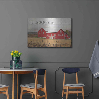 Luxe Metal Art 'Life is Good on the Farm' by Lori Deiter Metal Wall Art,36x24