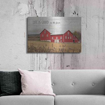 Luxe Metal Art 'Life is Good on the Farm' by Lori Deiter Metal Wall Art,36x24