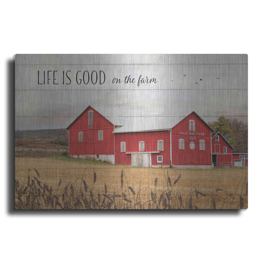 Luxe Metal Art 'Life is Good on the Farm' by Lori Deiter Metal Wall Art