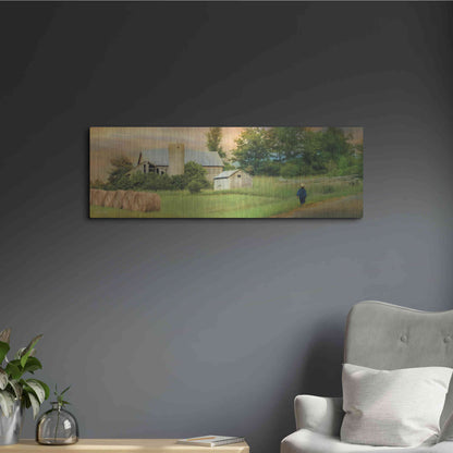 Luxe Metal Art 'Amish Barefoot Farmer' by Lori Deiter Metal Wall Art,36x12