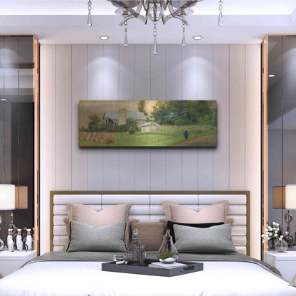 Luxe Metal Art 'Amish Barefoot Farmer' by Lori Deiter Metal Wall Art,48x16