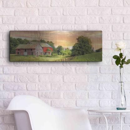 Luxe Metal Art 'Greener Pastures' by Lori Deiter Metal Wall Art,36x12