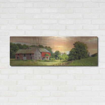 Luxe Metal Art 'Greener Pastures' by Lori Deiter Metal Wall Art,48x16