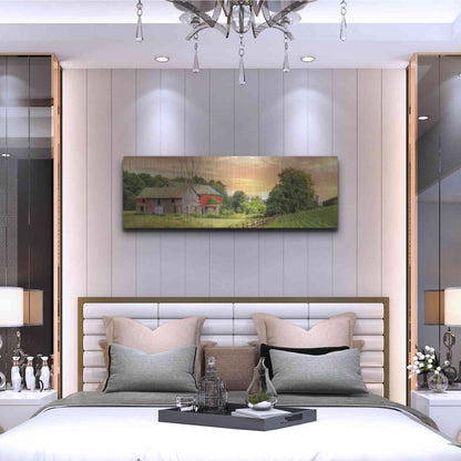 Luxe Metal Art 'Greener Pastures' by Lori Deiter Metal Wall Art,48x16