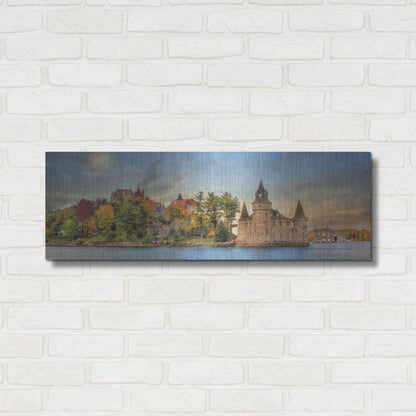 Luxe Metal Art 'Autumn at the Castle' by Lori Deiter Metal Wall Art,36x12
